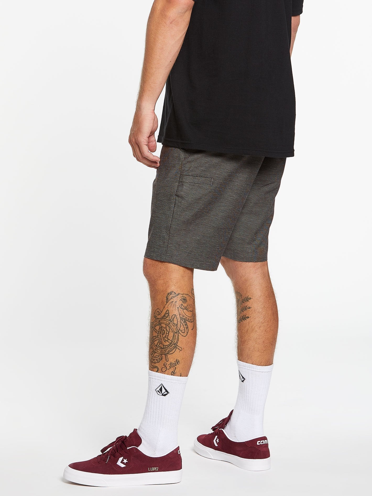 Frickin Surf'N'Turf Slub 20" Hybrid Shorts - Black