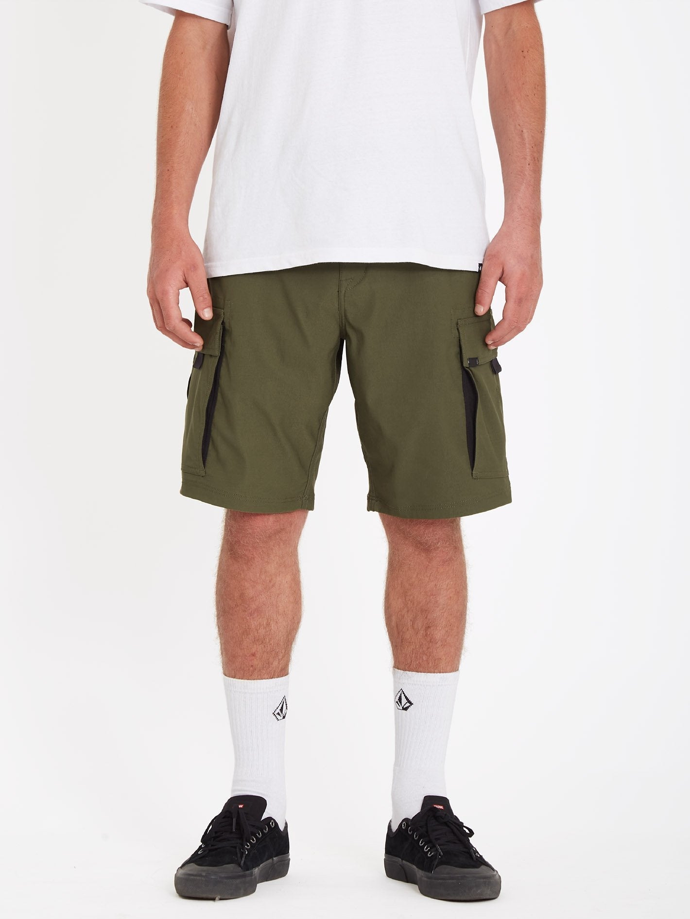 Vitals Cargo Hybrid 21" Skate Shorts - MILITARY