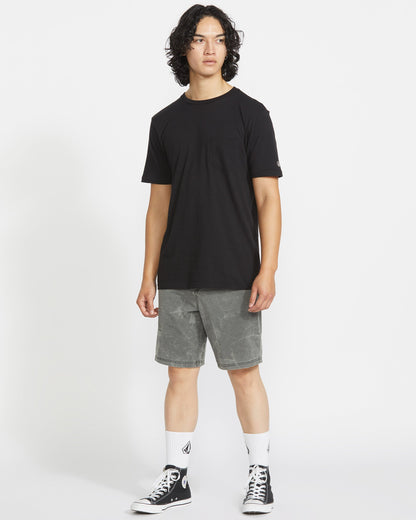 Stone Faded 19" Hybrid Shorts - STEALTH