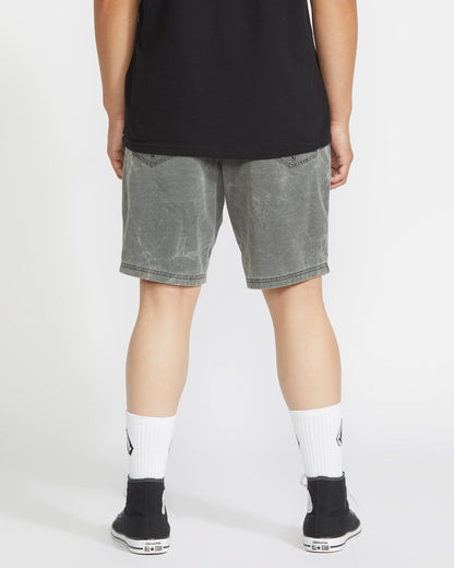 Stone Faded 19" Hybrid Shorts - STEALTH