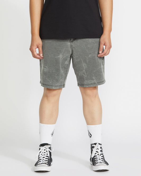 Stone Faded 19" Hybrid Shorts - STEALTH