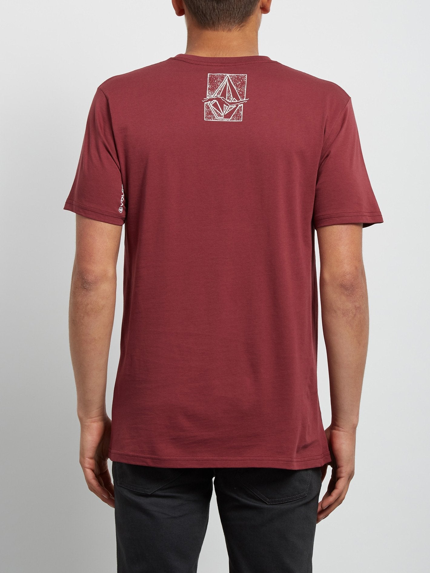 Edge Kurzarm-T-Shirt - Purpurrot