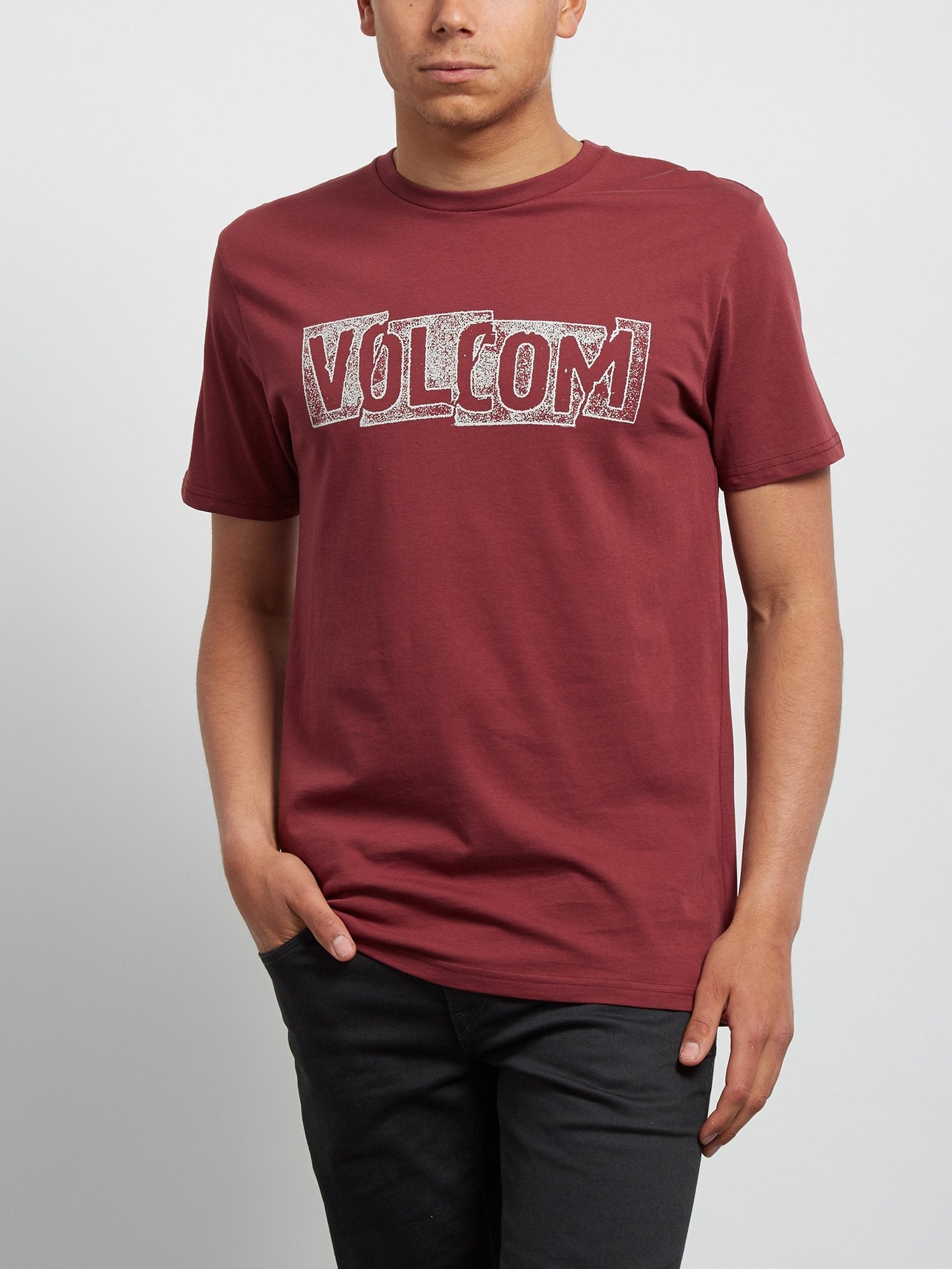 Edge Kurzarm-T-Shirt - Purpurrot