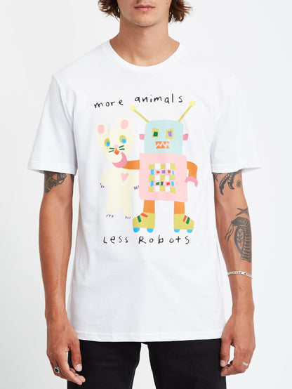 T-shirt Less Bots - White
