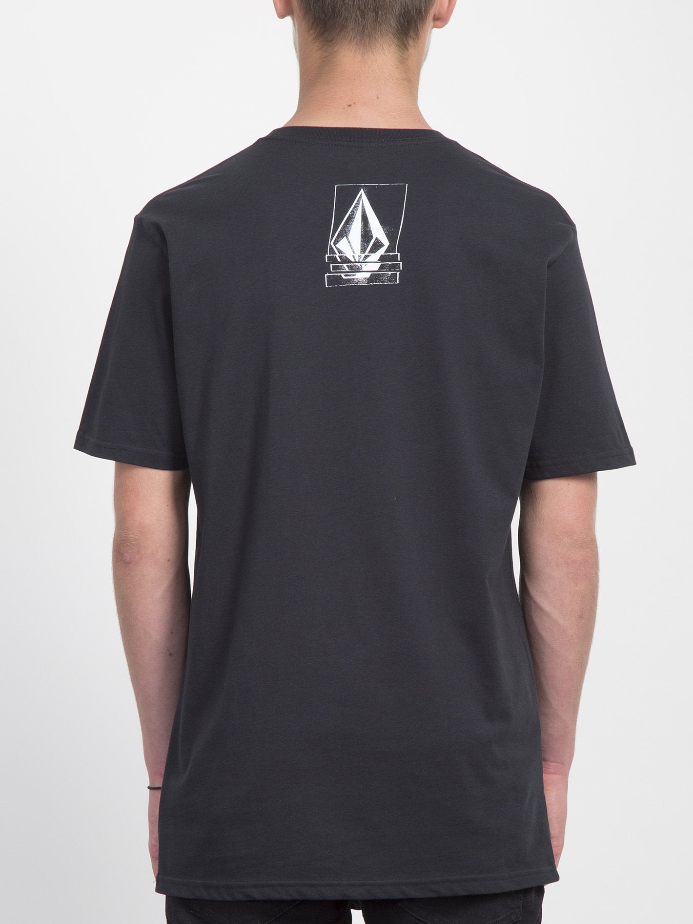 T-Shirt mit abgehacktem Rand - Schwarz