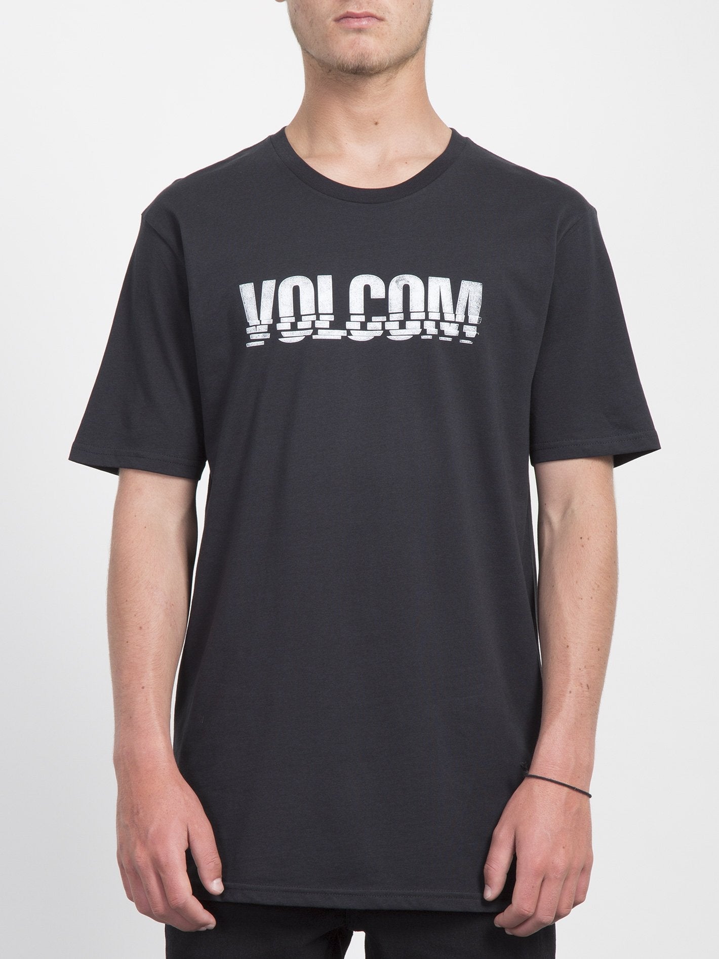 T-Shirt mit abgehacktem Rand - Schwarz