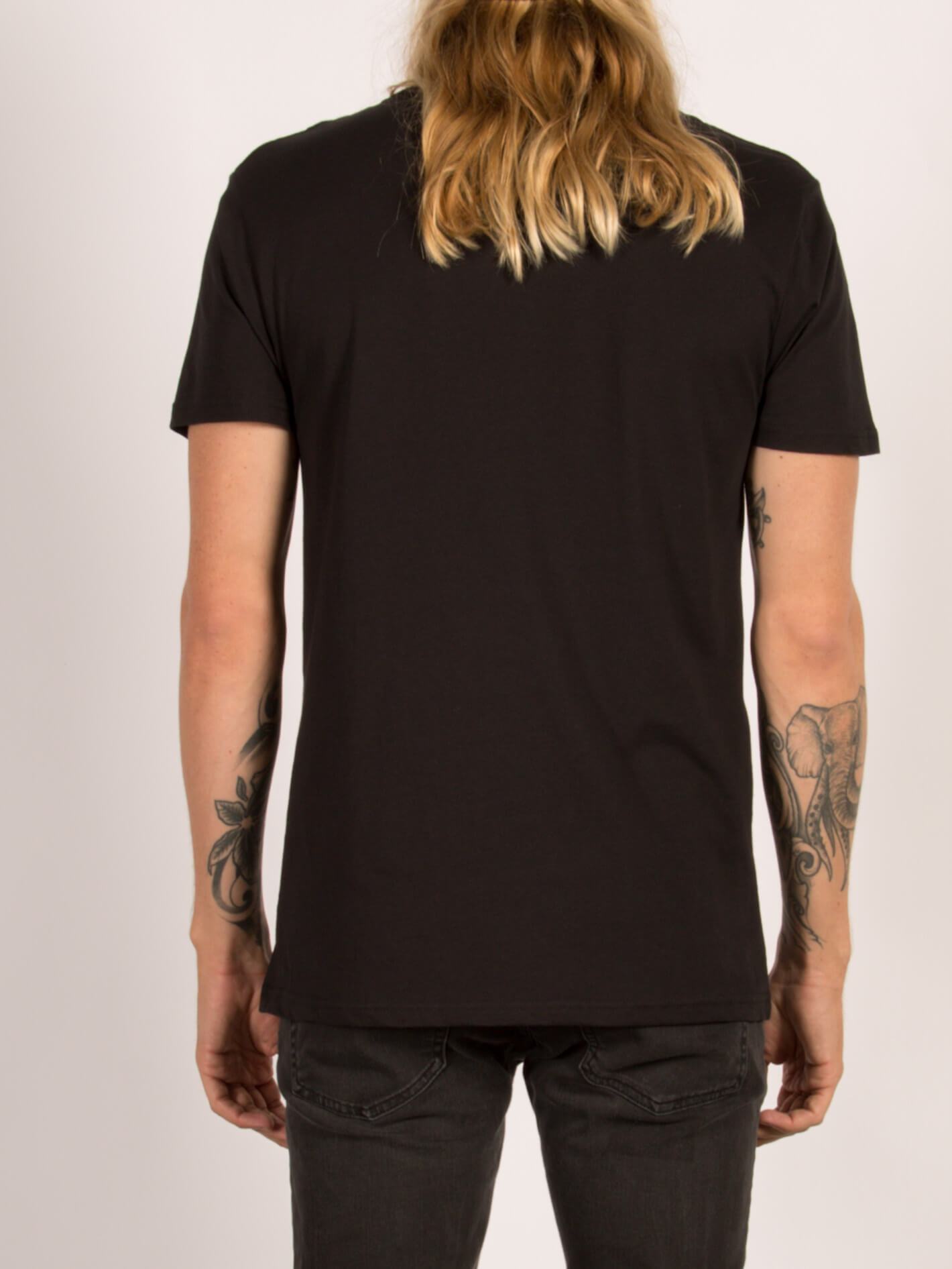 Line Euro Kurzarm-T-Shirt - Schwarz