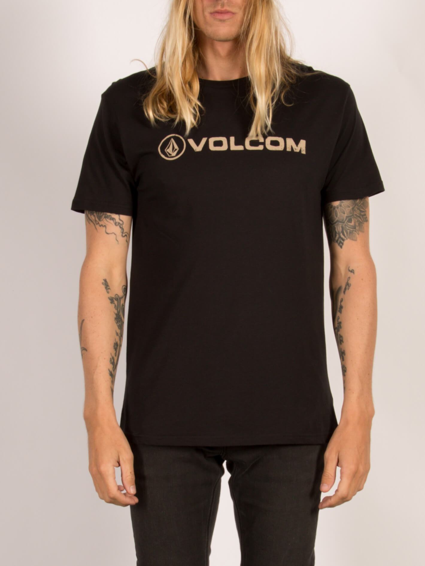 Line Euro Kurzarm-T-Shirt - Schwarz