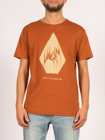 Carving Block Kurzarm-T-Shirt - Kupfer