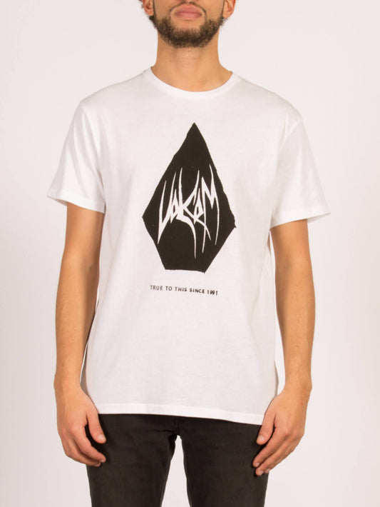 T-shirt à manches courtes Carving Block - White