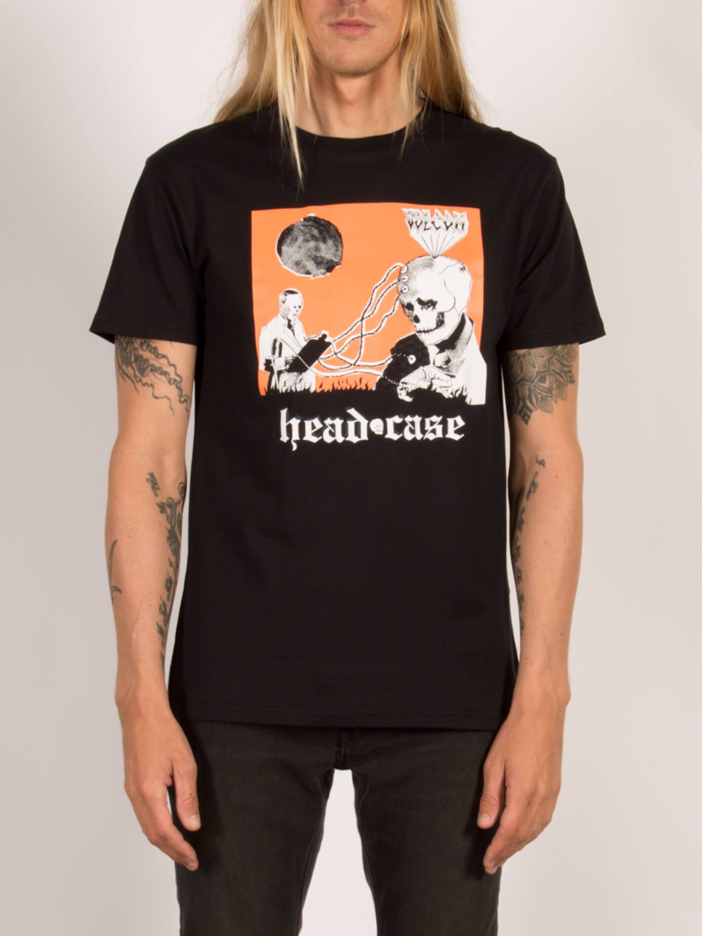 Head Case Kurzarm-T-Shirt – Schwarz