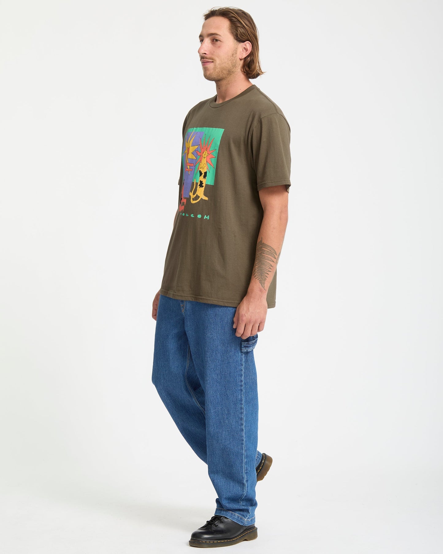 Longo Cats T-Shirt - Sage Leaf