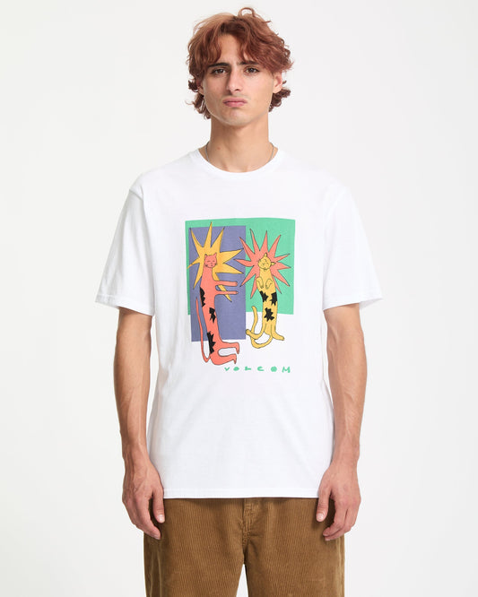 T-Shirt Longo Cats - White