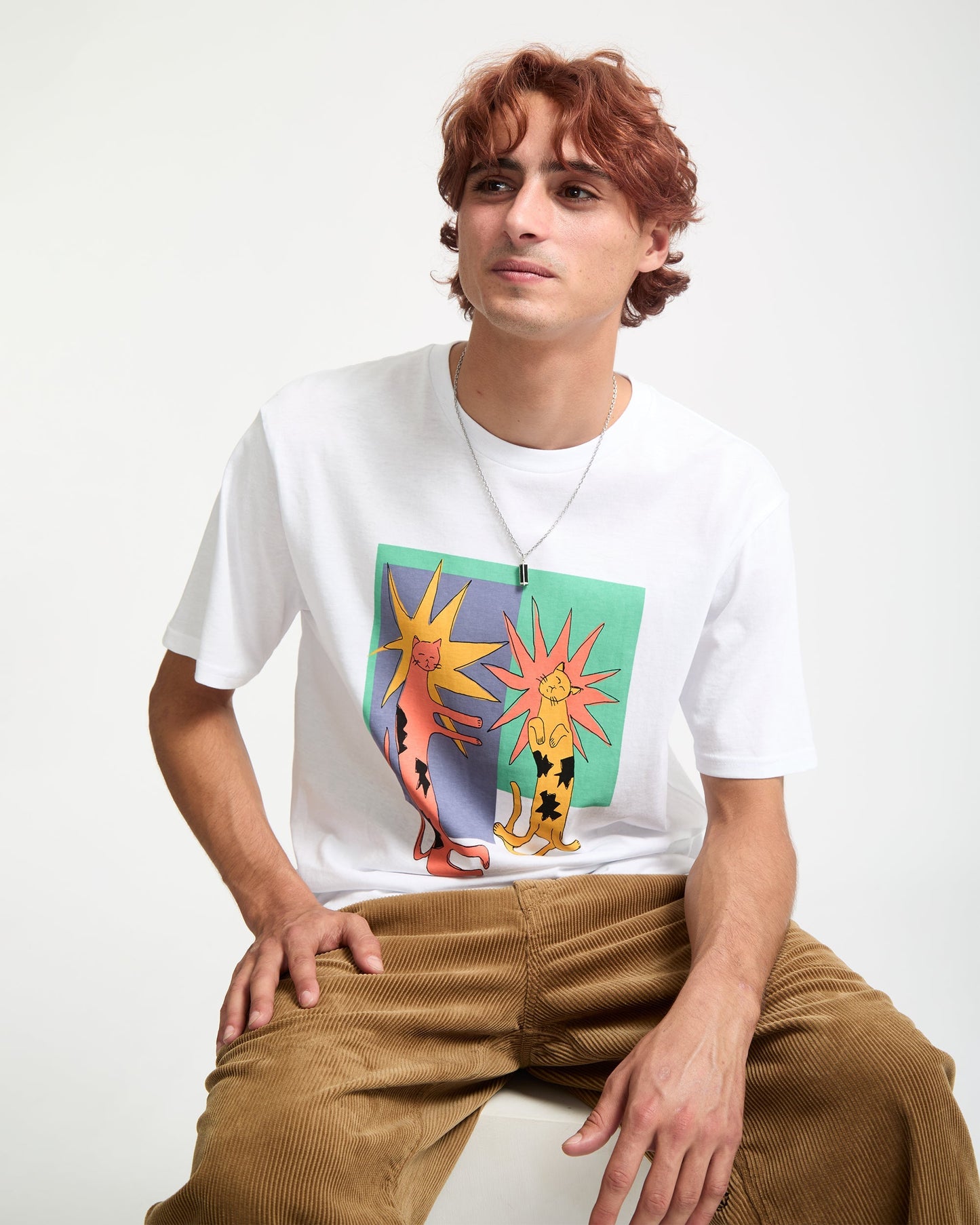 T-Shirt Longo Cats - White