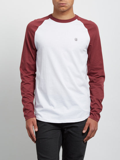 Pen Langarm-T-Shirt - Purpurrot
