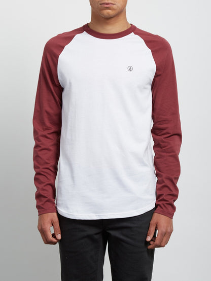 Pen Langarm-T-Shirt - Purpurrot