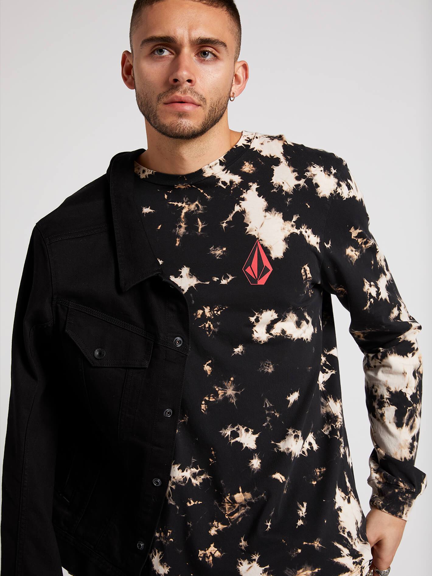 T-Shirt mit statischem Rauschen – Batik