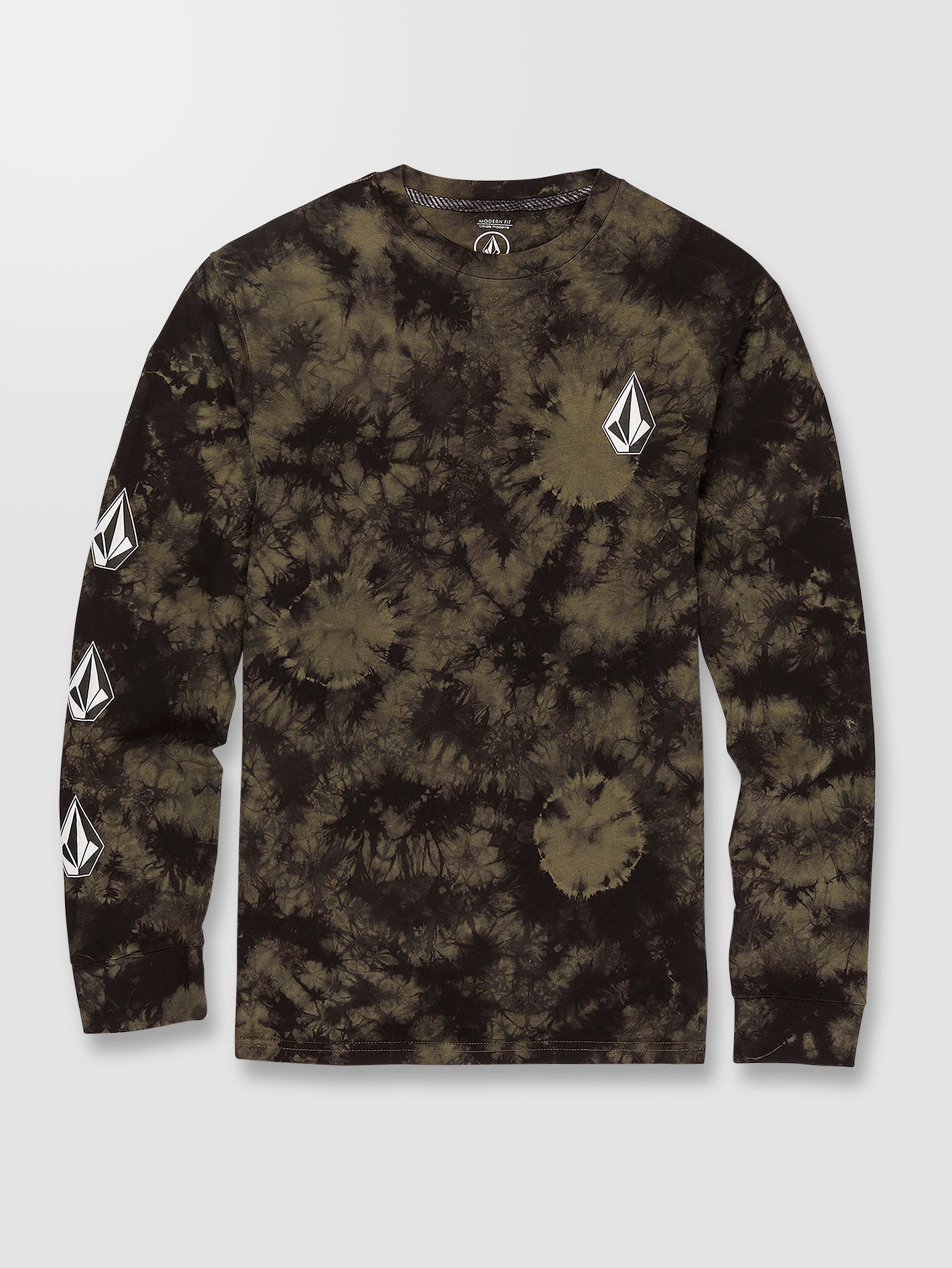 Iconic Stone Dye T-shirt - MILITARY