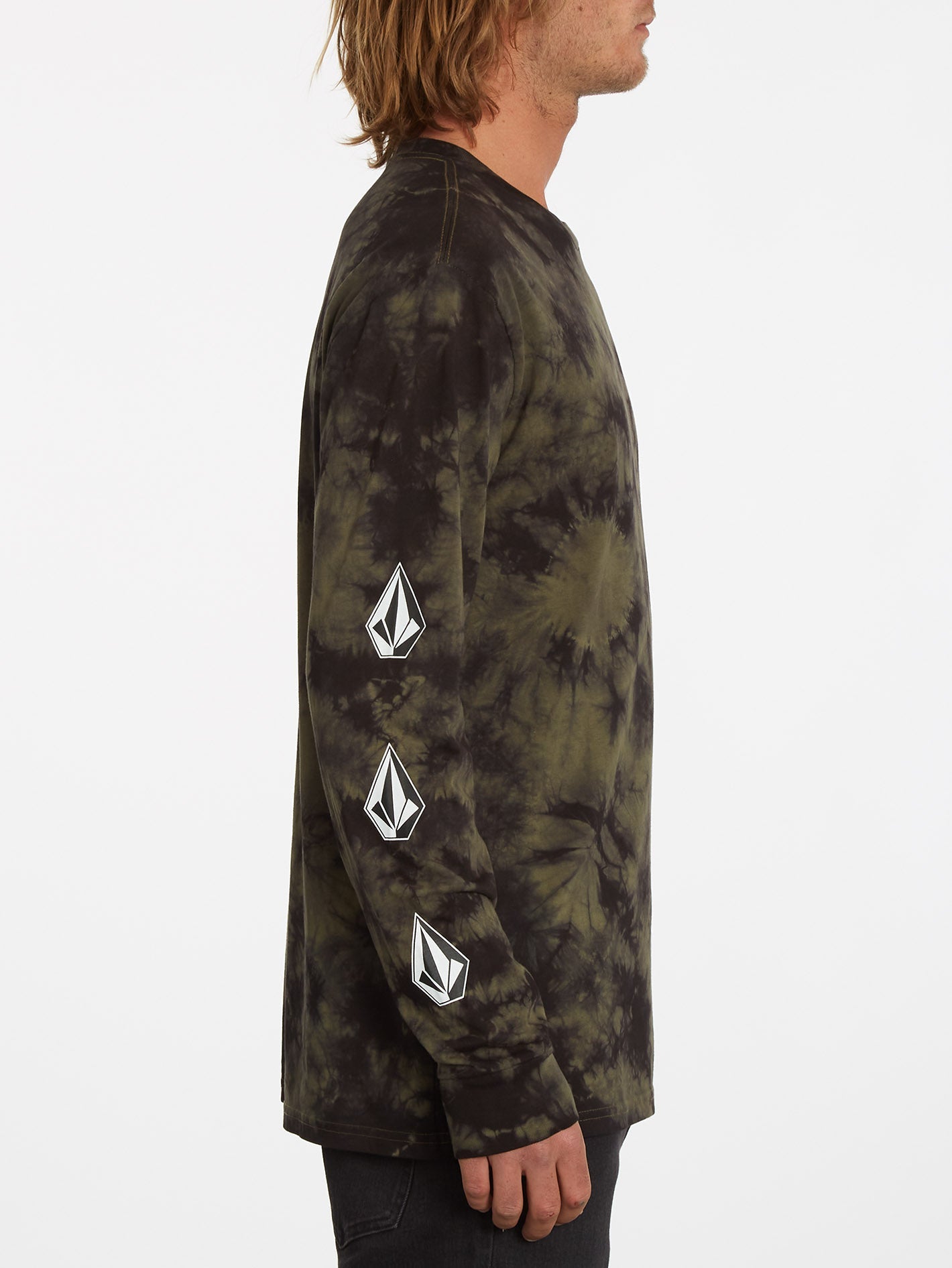 Iconic Stone Dye T-shirt - MILITARY