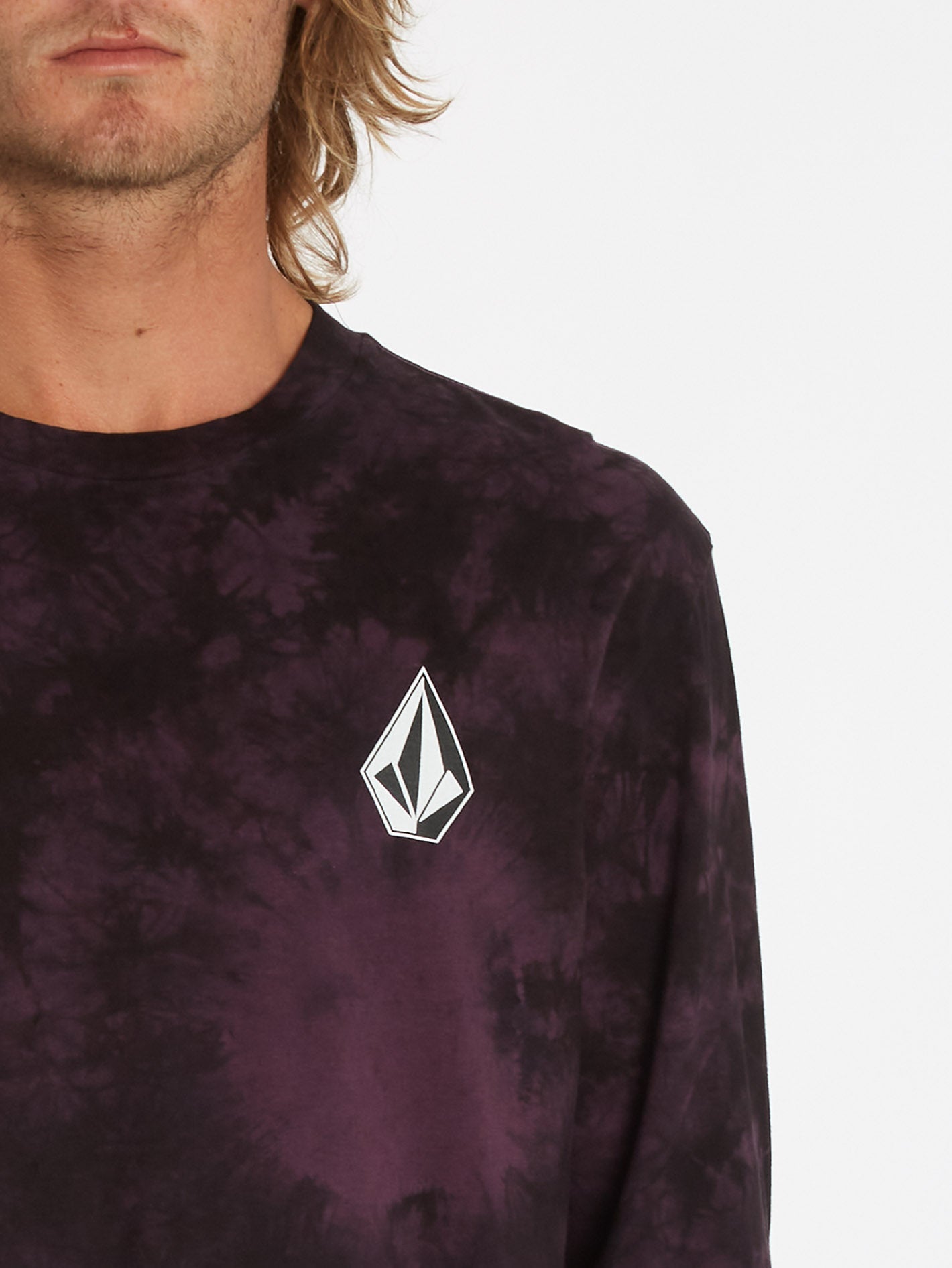 T-shirt Iconic Stone Dye - MULBERRY
