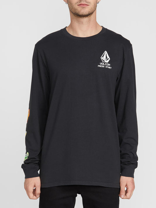 Neues High Score Langarm-T-Shirt – SCHWARZ