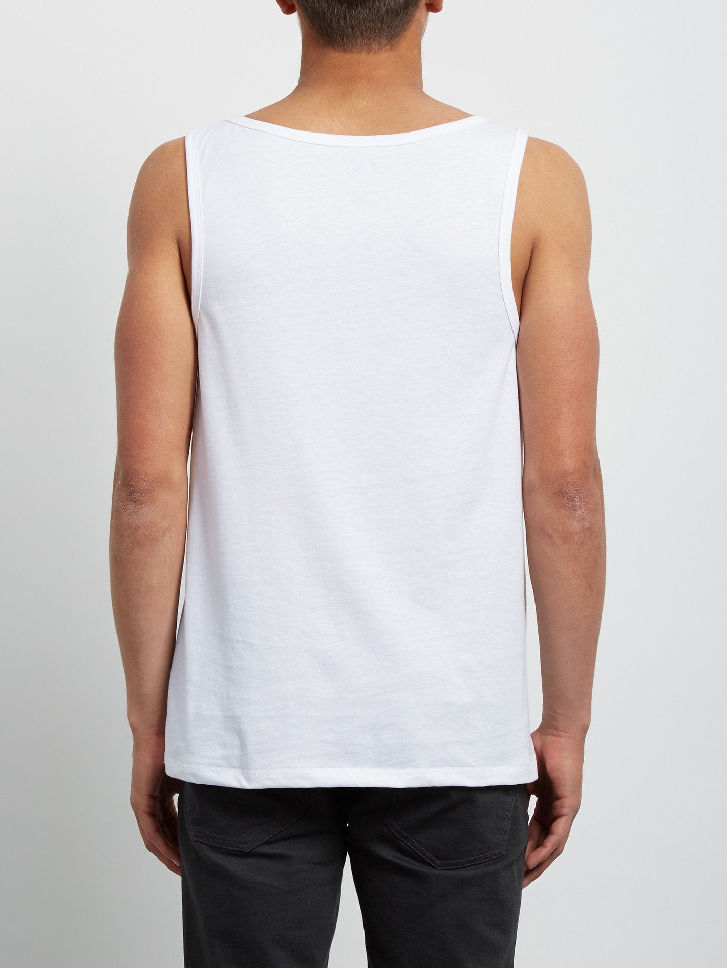 Tropical D Heather Tank Top - White