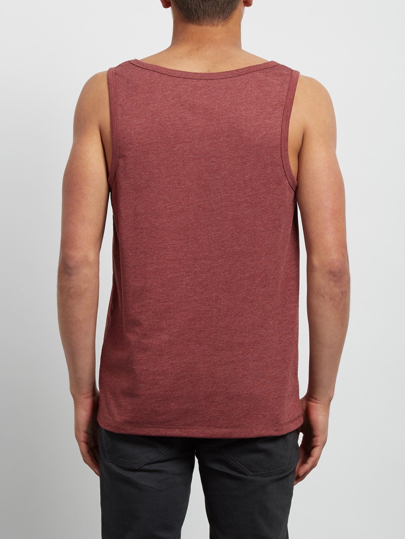 Pocket Heather Tank Top - Crimson
