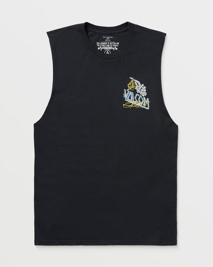 T-Shirt Dropped This Sleeveless - Antique Black