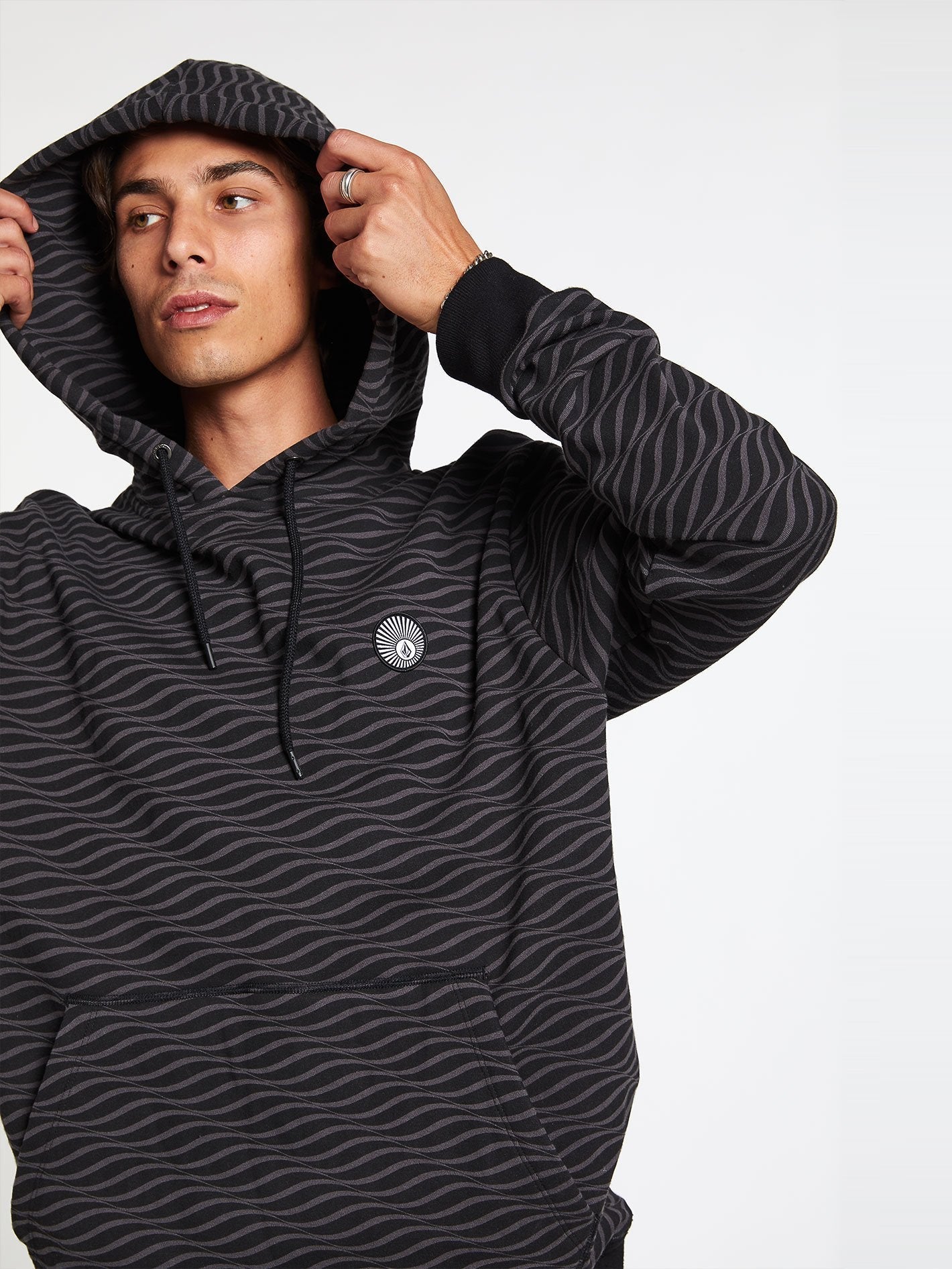 Sweat à capuche Levstone Vibes - BLACK