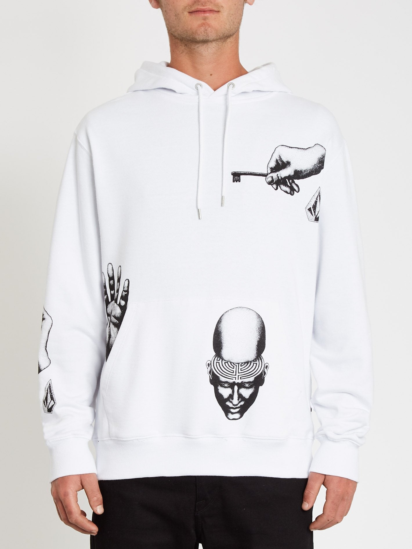 Sweat à capuche Carlo Vivary - White