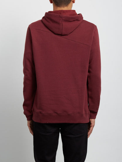 Stone P/O Sweatshirt - Crimson