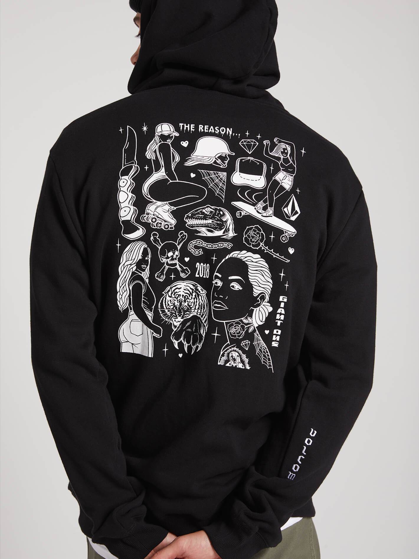 Sweat à capuche Mike Giant - Black