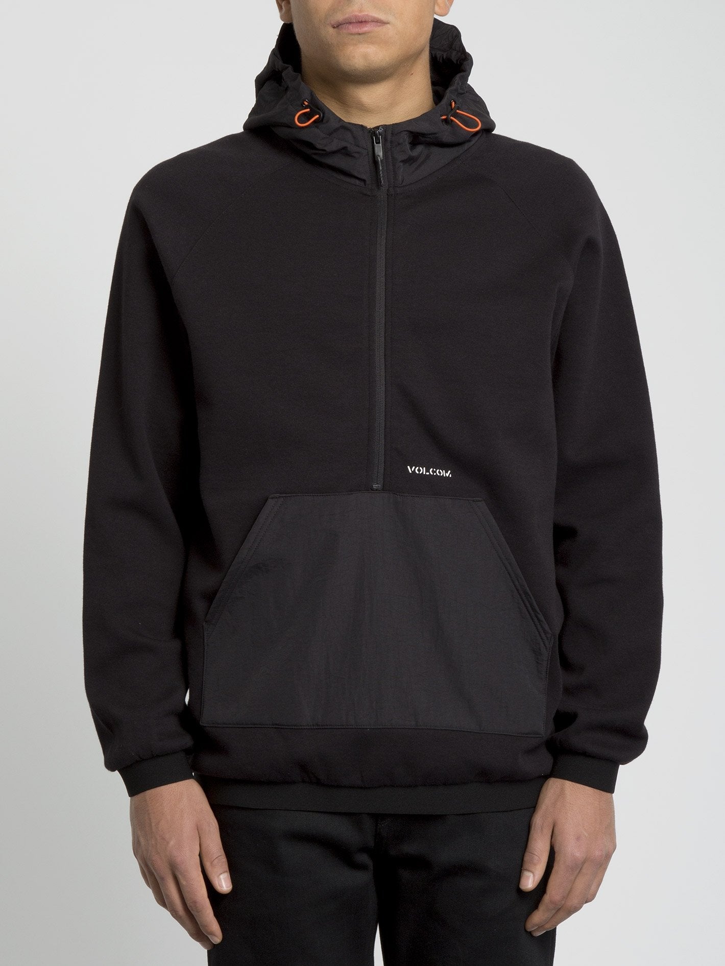 Half Zip Tech Hoodie - Black