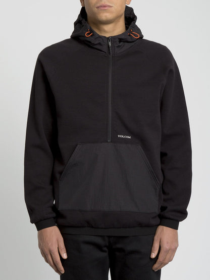 Half Zip Tech Hoodie - Black