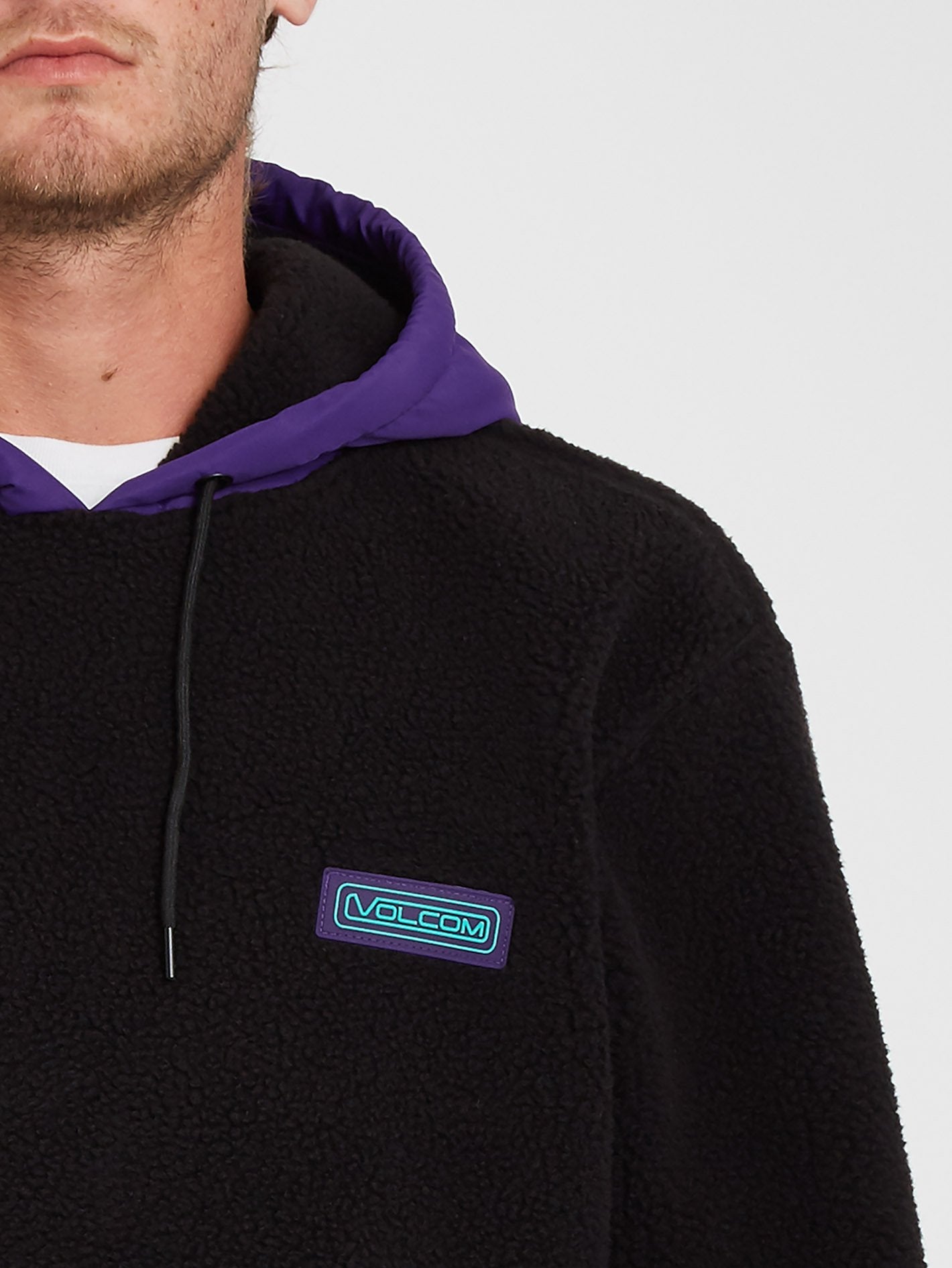 Sweat à Capuche Iso91 en sherpa - BLACK