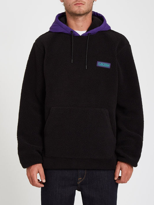 Sweat à Capuche Iso91 en sherpa - BLACK