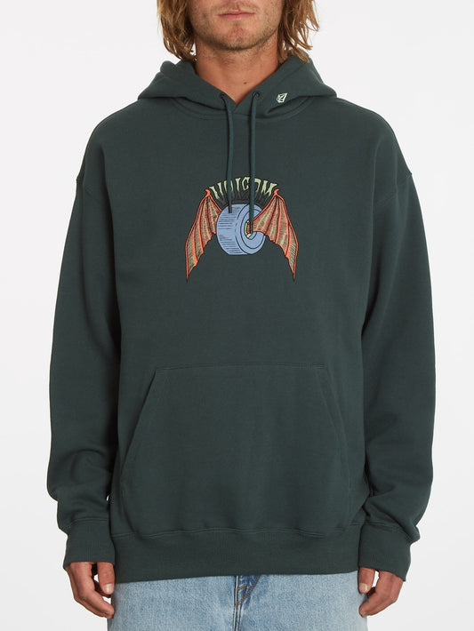 Sweat à capuche Hell Wheel - CEDAR GREEN