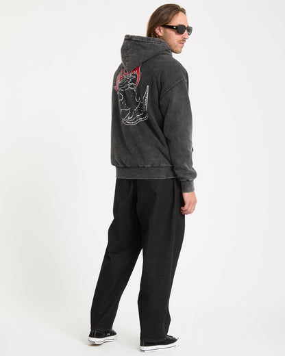 Nightwasher Hoodie - Helles Säureschwarz