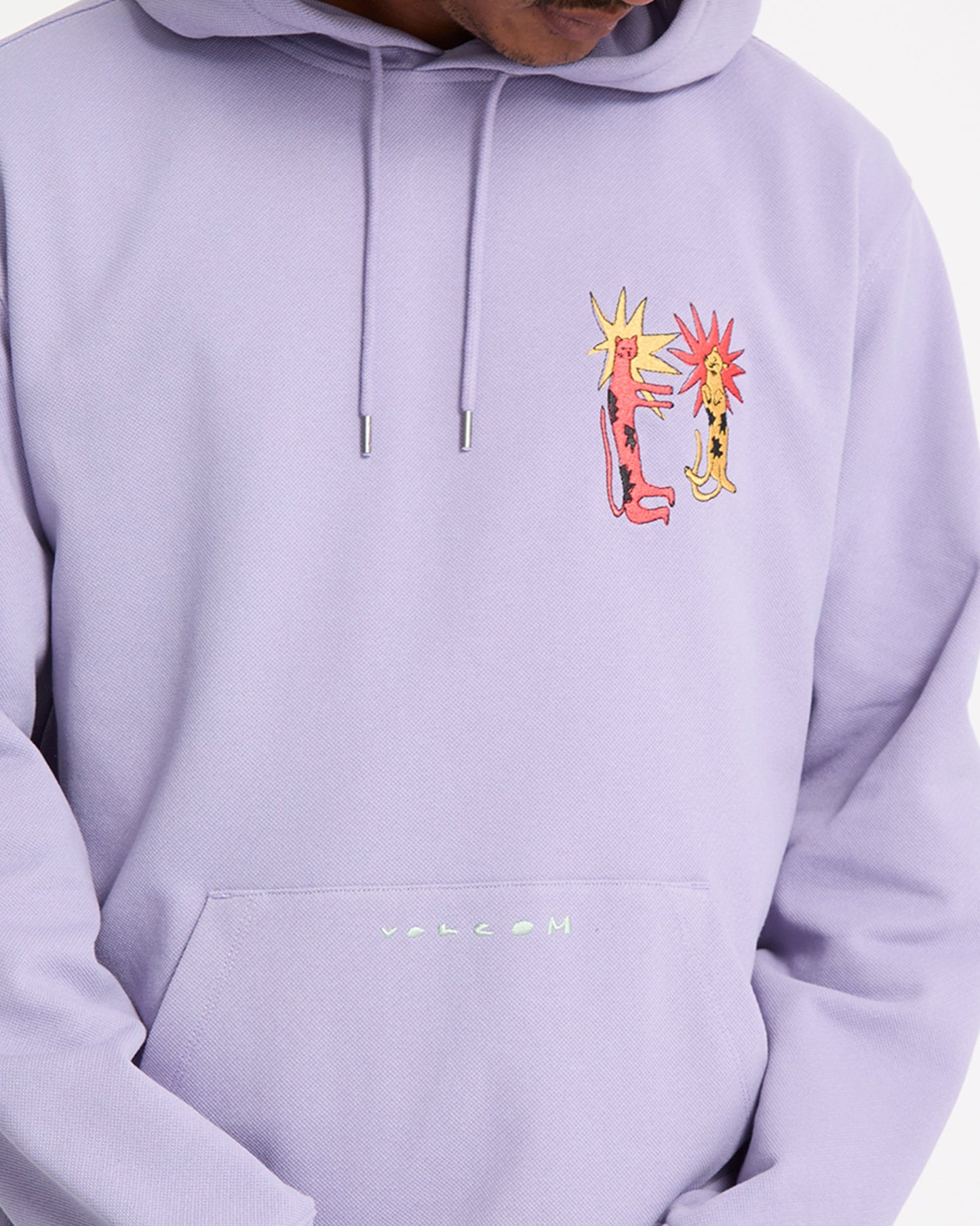 Sweat À Capuche Longo Cats - Purple Ash