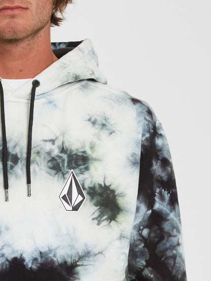 Sweat à capuche Iconic Stone Plus - LIME TIE DYE