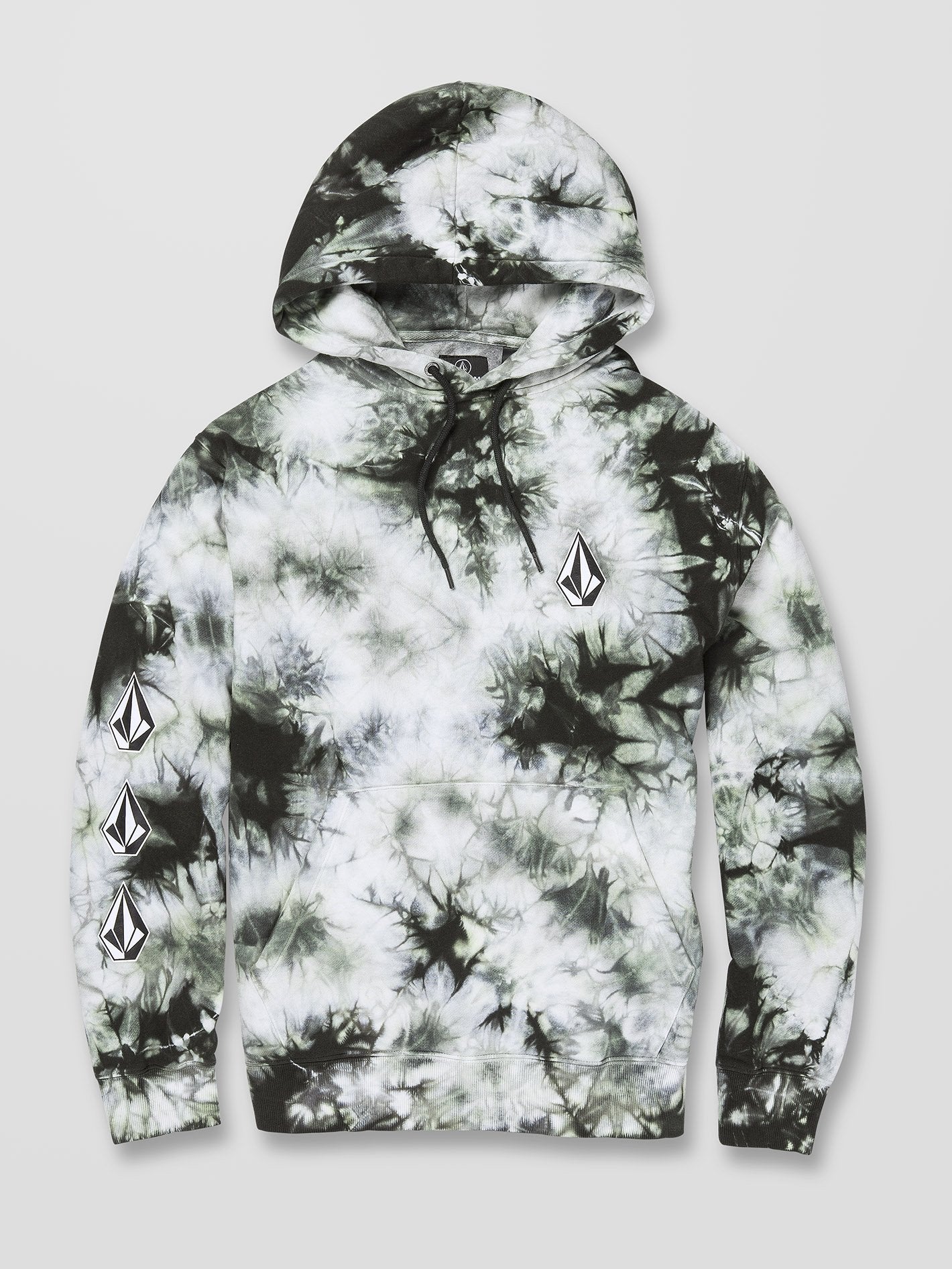 Sweat à capuche Iconic Stone Plus - LIME TIE DYE