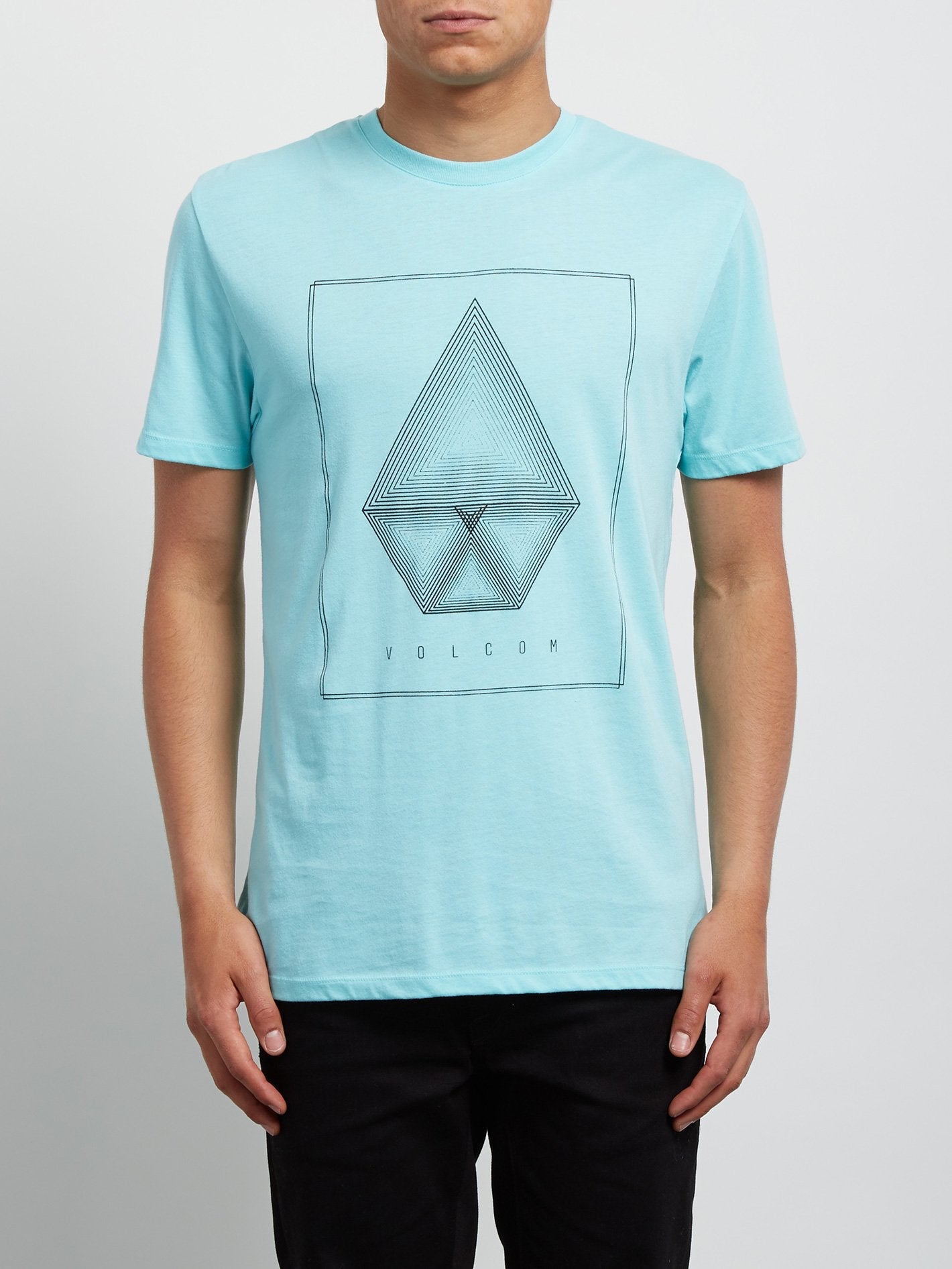 Concentric Kurzarm-T-Shirt - Blasses Aqua