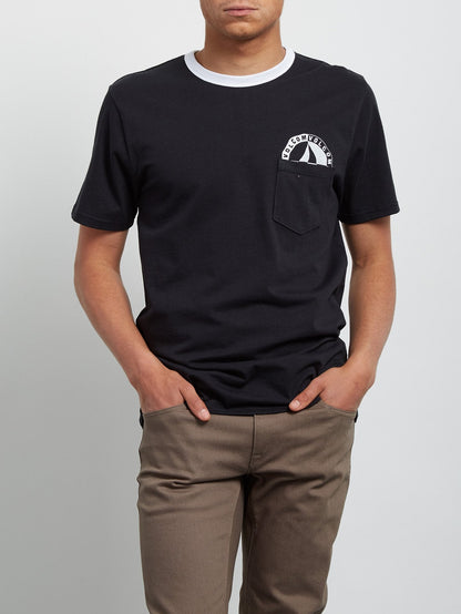 Grünes Kurzarm-T-Shirt - Schwarz