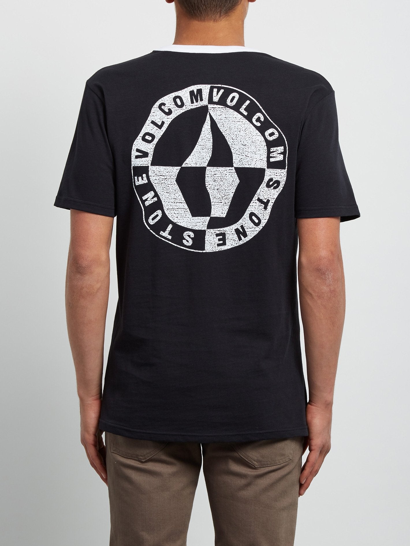 Grünes Kurzarm-T-Shirt - Schwarz
