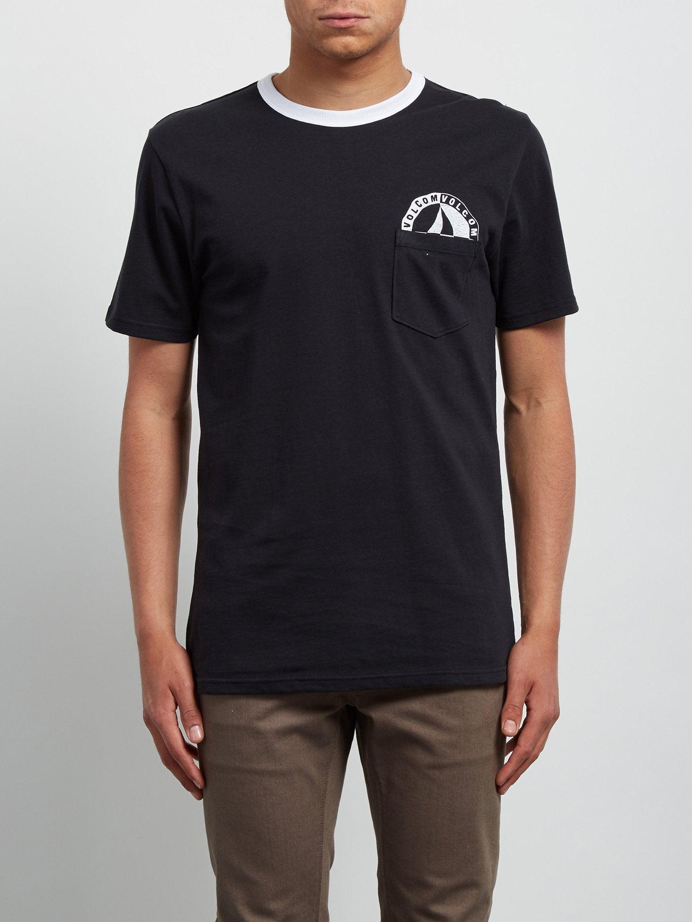 Grünes Kurzarm-T-Shirt - Schwarz