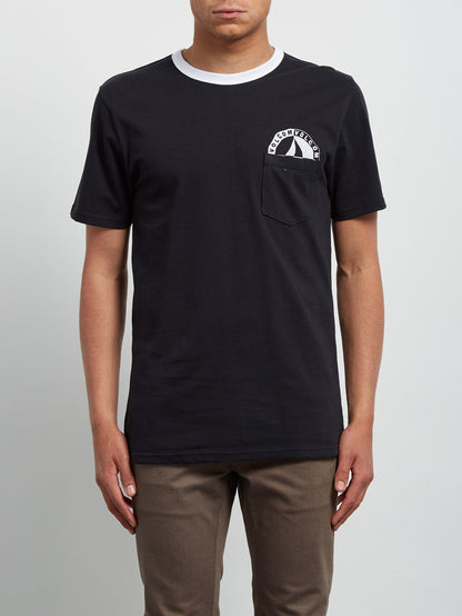 Grünes Kurzarm-T-Shirt - Schwarz