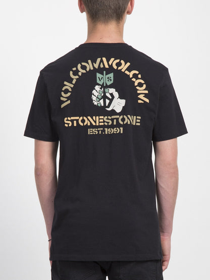 T-Shirt mit Karomuster - Schwarz