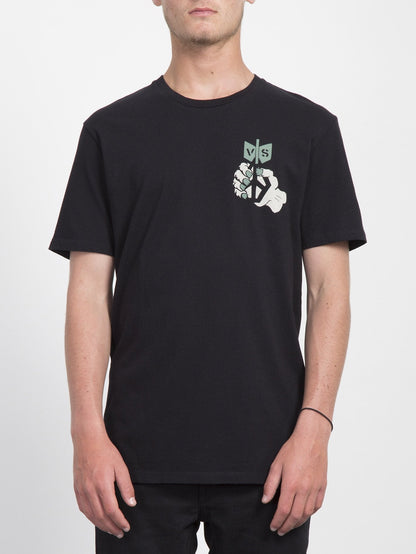 T-Shirt mit Karomuster - Schwarz