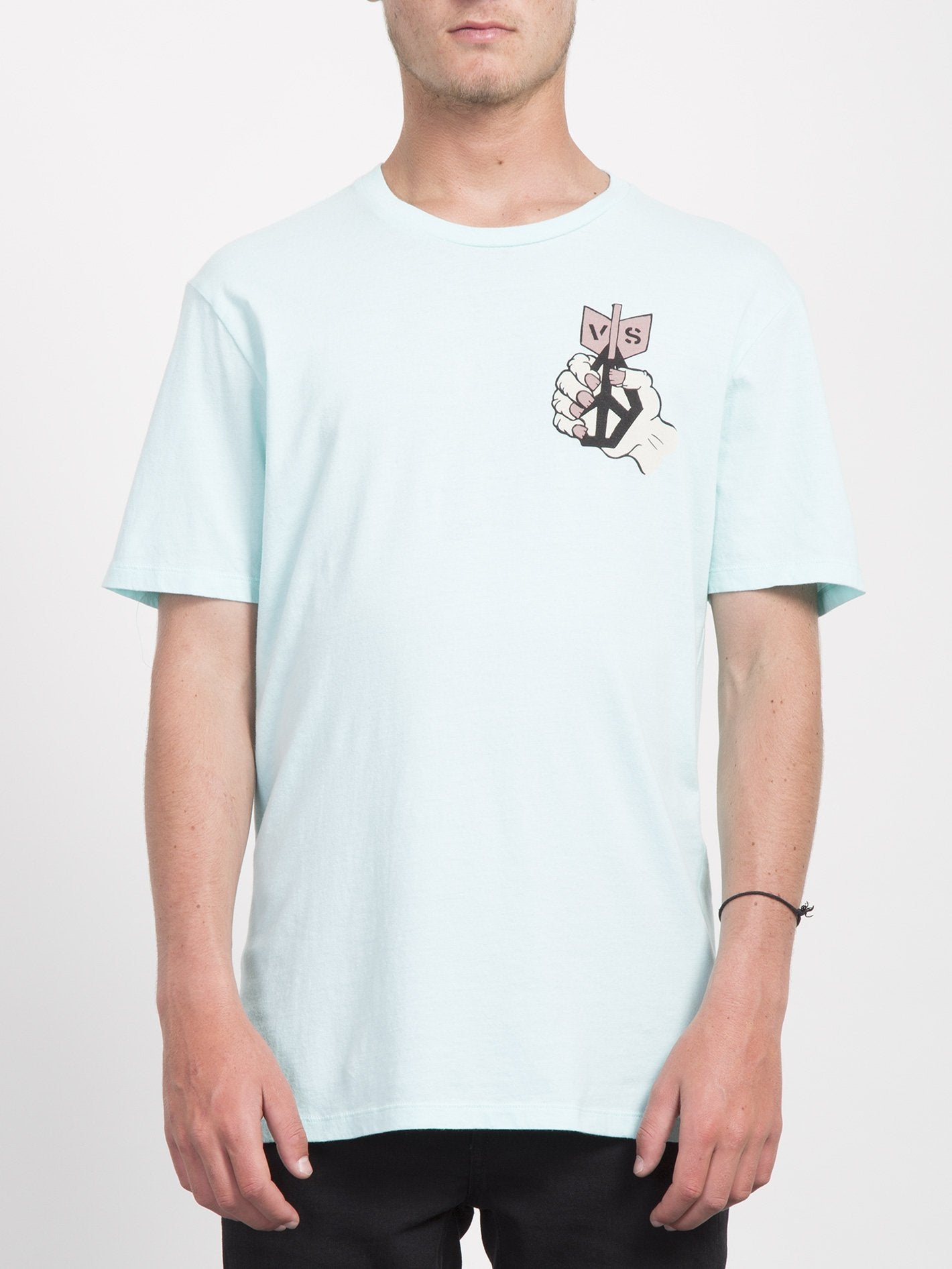 T-shirt Check Two - Pale Aqua