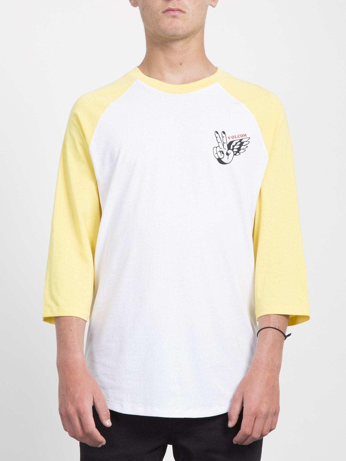 Winged Peace 3/4 T-shirt - Yellow